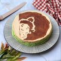 Cooksnap dari pawonbune_aas untuk resep Pandan Melaka Cheesecake Tanpa Terigu (bisa oven/kukus) all in one method