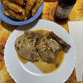 El cooksnap de Carlos Martin Chuecos cuando hizo Chuletas de cerdo en salsa de ajos.