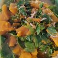 Cooksnap cherita lensa semasa beliau membuat Labu Kuning Tumis Belacan Bersama Pucuk Manis.