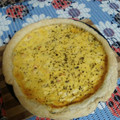 El cooksnap de Mamen Ripoll cuando hizo Quiche de puerros y gambas.