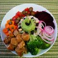 El cooksnap de Maria cuando hizo Poke bowl de salmón.