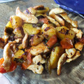 El cooksnap de Rincon de Huellas cuando hizo Salteado de pollo a la hortelana.