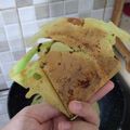 Cooksnap dari Sisrinanota Desriwan Mont untuk resep Crunchy Pandan Crepes Teflon (Leker)