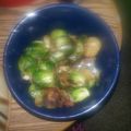 carrie's cooksnap of when they made Garlic, bacon brussels sprouts..