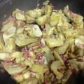El cooksnap de Maria A. cuando hizo Alcachofas con taquitos de jamón🌹.