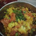 Anita Uttam Patel's cooksnap of when they made Aloo matar gobhi ki sabji.