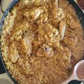 El cooksnap de sualja cuando hizo Arroz con pollo (estilo "paella").