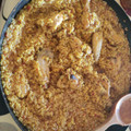 El cooksnap de sualja cuando hizo Arroz con pollo (estilo "paella").