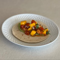 El cooksnap de lusalcidos cuando hizo Tacos de langostinos marinados y pico de gallo con mango.
