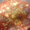 El cooksnap de jalex.hernandez cuando hizo Albóndigas a la jardinera. Con patatas fritas.