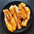 El cooksnap de Tonysantos cuando hizo Escalopines de salmón a la plancha con ajo y perejil / Receta 200.