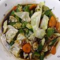 Cooksnap Nor Zahida Aini semasa beliau membuat Bendi Tumis Goreng 😅.