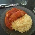 El cooksnap de Carla Romina Laguia cuando hizo Chorizos a la pomarola fácil y ricos con puré de papas.