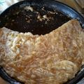 El cooksnap de Mateo cuando hizo Torta Irlandesa de Manzanas.