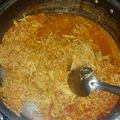 El cooksnap de Danny Alvarez cuando hizo Tinga de pollo.