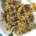 El cooksnap de Elena Oliveros cuando hizo Judías verdes redondas revueltas con huevos y jamón.