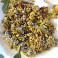 El cooksnap de Elena Oliveros cuando hizo Judías verdes redondas revueltas con huevos y jamón.