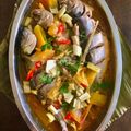 Cooksnap Dapur Yusfarisyia semasa beliau membuat Ikan Masak stim - ikan siakap dan cencaru.