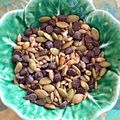 Mara's cooksnap of when they made Pumpkin seed & Chocolate trail mix.