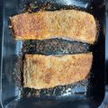 El cooksnap de Nelson Chacon Saldana cuando hizo Salmón con costra de parmesano y salsa de soja agridulce.