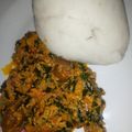 Zarah Modibbo's cooksnap of when they made Pounded yam with egusi soup.