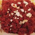 Vruta का कुकस्नैप जब उन्होंने गाजर का हलवा (gajar ka halwa recipe in Hindi) बनाया था।