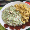 El cooksnap de Ana Mochilera cuando hizo Brócoli con bacon y salsa César.