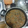 El cooksnap de La Señora de los Perros cuando hizo Sopa de lentejas con chorizo.