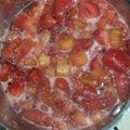 ronald.vaughan.96's cooksnap of when they made Raspberry Strawberry Rhubarb Jam.