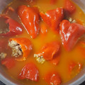 El cooksnap de mixi cuando hizo Pimientos del piquillo rellenos de carne.