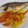 El cooksnap de Esther Pérez cuando hizo Dorada al horno con pimientos y cebolla.
