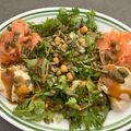 El cooksnap de Marisol Collado cuando hizo Ensalada con salmón ahumado, garbanzos, hummus y pipas con vinagreta de miel y mostaza.