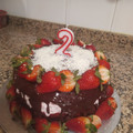 El cooksnap de Lucica Crişan cuando hizo Tarta de mousse y gelatina de fresas (TARTA SIN HORNO).