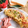 รูป Cooksnap ของ ครัวลุงเยิ้มอยากค่อยทำ เมื่อเขาทำ ออมเล็ตแฮม & ขนมปังปิ้ง