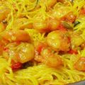 El cooksnap de Luz Serrano cuando hizo Espaguetis estilo chino con gambas.