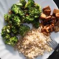 El cooksnap de Deb ROS cuando hizo Tofu con brócoli y arroz integral.
