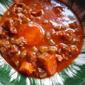 El cooksnap de Carla Olmeza cuando hizo Bisteces con chile guajillo, zanahorias y nopales.