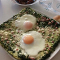 El cooksnap de Noelia Hernandez cuando hizo Tortipizza de espinacas y jamón.
