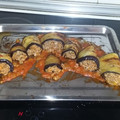 El cooksnap de Ricardo cuando hizo Rollitos de berenjena con mousse de ajo y perejil.