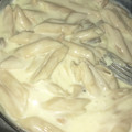 El cooksnap de Luchoo Torres cuando hizo Fideos con salsa blanca y champiñones manjar.