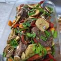 El cooksnap de Emilio Dolivo cuando hizo Carne al horno con verduras.