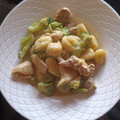 El cooksnap de Anaïs cuando hizo Ñoquis al curry con brócoli y pollo.