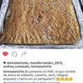 El cooksnap de Lorena Sanchis cuando hizo Pizza con harina integral y semillas de lino.