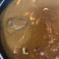 El cooksnap de Monica Sainz de Garay cuando hizo Carrilleras de cerdo al vino tinto con champiñón portobello.