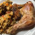 El cooksnap de Francisco LG cuando hizo Arroz salteado con verduras y alitas al horno.