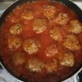 El cooksnap de ChiNa Muñiz cuando hizo Albóndigas con salsa y puré de papas.