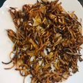 Zobia Sajjad's cooksnap of when they made Bhagari Piyaz(fried onion).