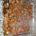 El cooksnap de yamila cuando hizo Hígado encebollado con arroz blanco.