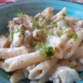 El cooksnap de Marietta Giraldi cuando hizo Tallarines con pollo y salsa blanca.