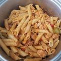 El cooksnap de Doralis Campos cuando hizo Pasta con Pollo.
